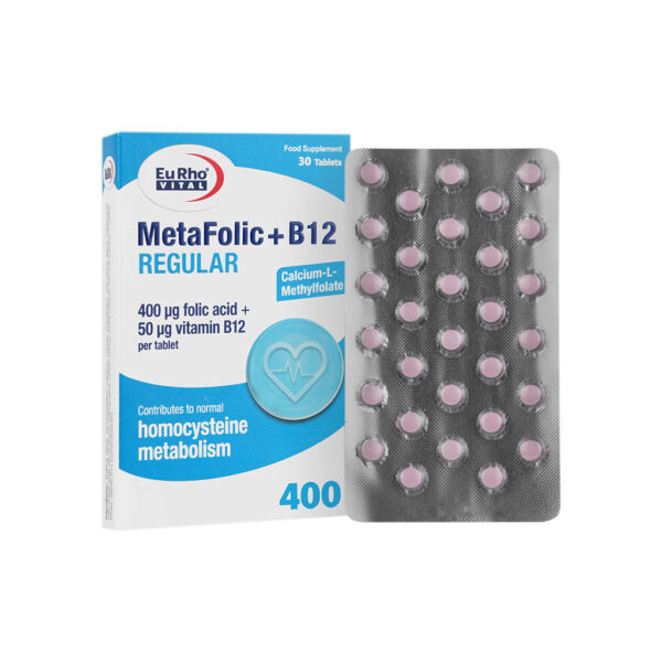 قرص متافولیک پلاس ب12 رگولار یوروویتال 30 عددی - Image 2
